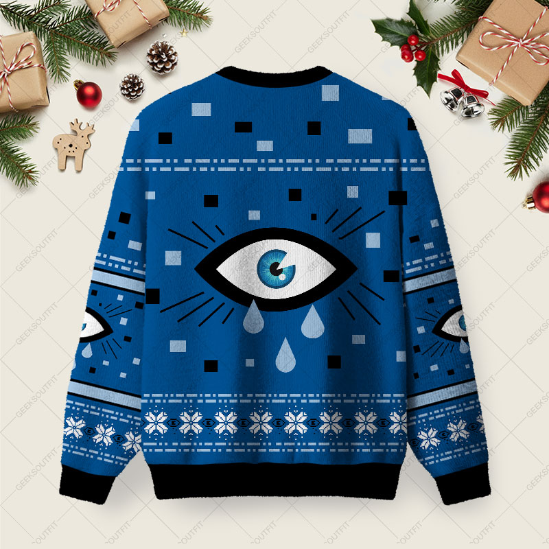 Employees Must Stop Crying Ugly Christmas Fuzzy Fleece Sweatshirt