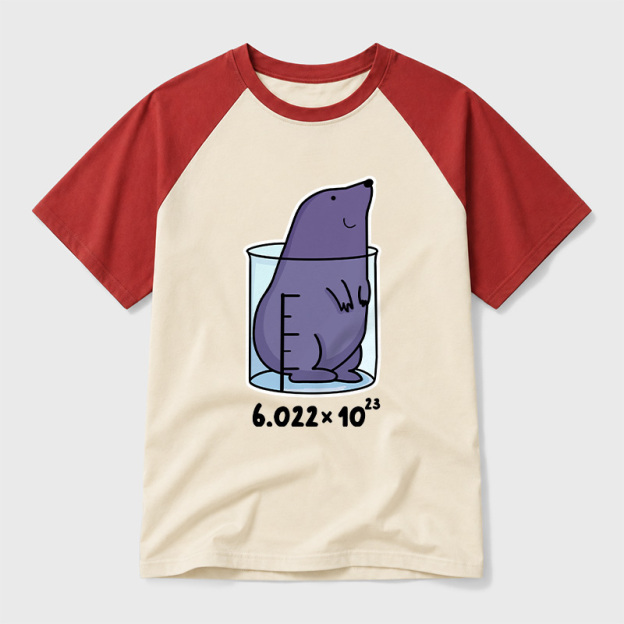 Chemistry Mole Geek Retro Raglan T-Shirt