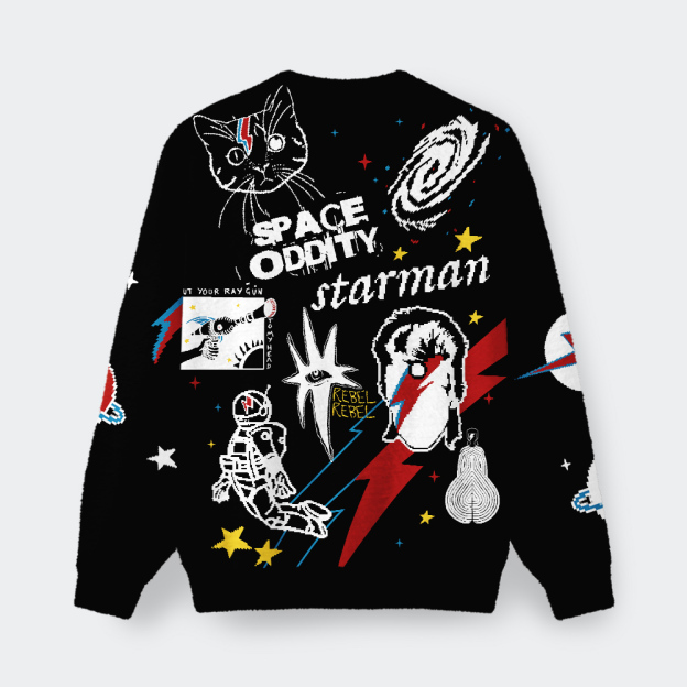 Space Starman Fuzzy Fleece Sweatshirt