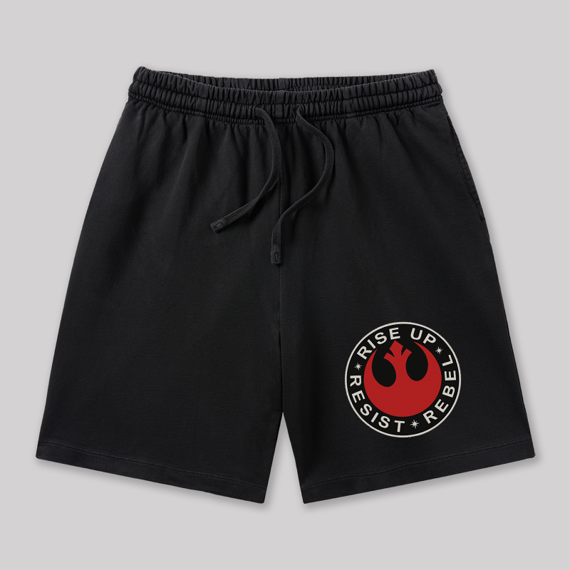 Resist Rebel Riseup Geeky Washed Shorts