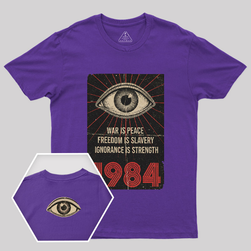 1984 Orwell Front and Back Printed T-Shirt