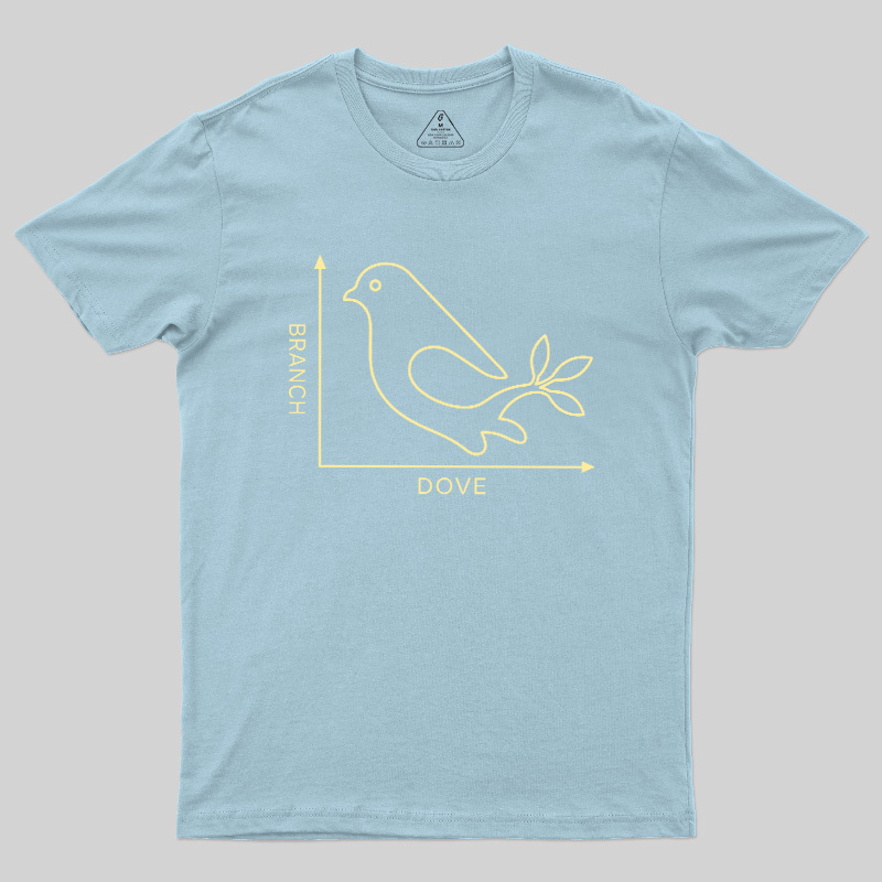 Dove Branch Coordinate Graph Geek T-Shirt