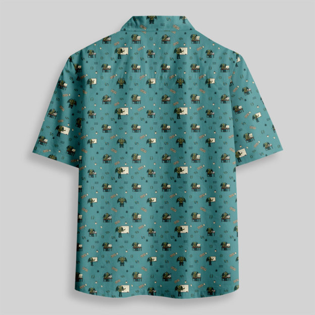 Office Cthulhu Button Up Pocket Shirt