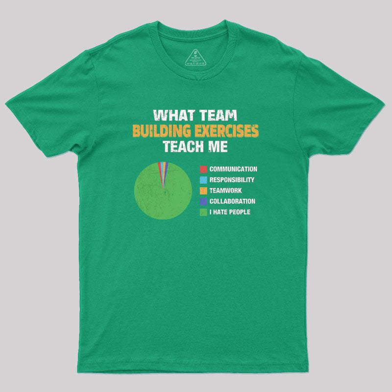 What Team Building Exercises Teach Me Geek T-Shirt