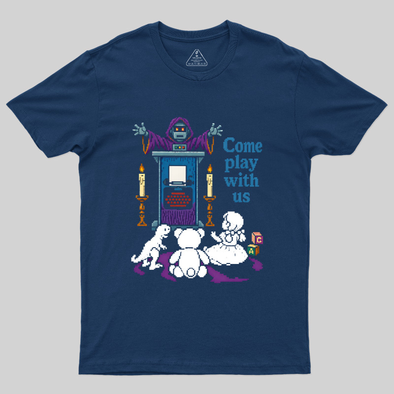 Robot Priest Come Play With Us Geek T-Shirt