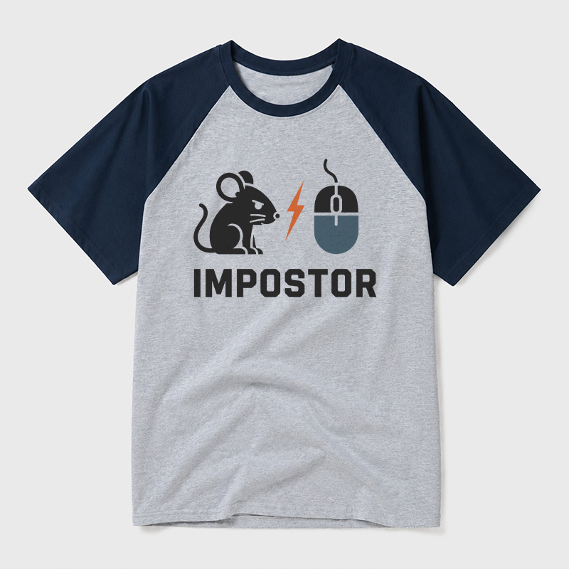 Impostor Mouse Geek Retro Raglan T-Shirt