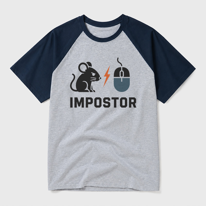 Impostor Mouse Geek Retro Raglan T-Shirt
