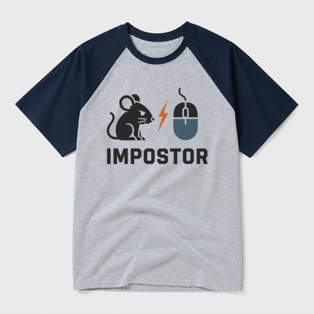 Impostor Mouse Geek Retro Raglan T-Shirt