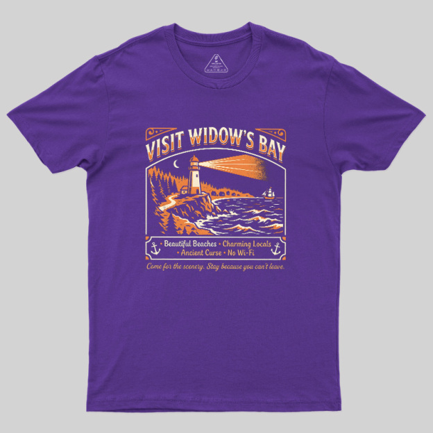 Cursed Coastal Town Vintage Travel Geek T-Shirt