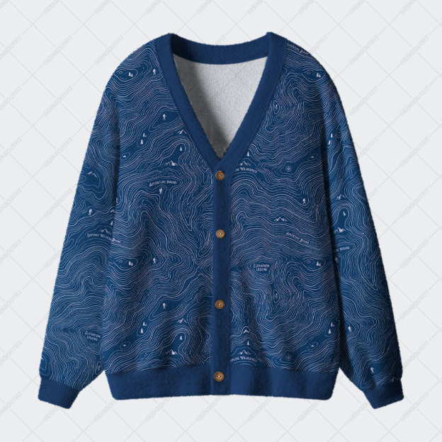 Blue Elevation Geek Ugly Cardigan Sweaters 