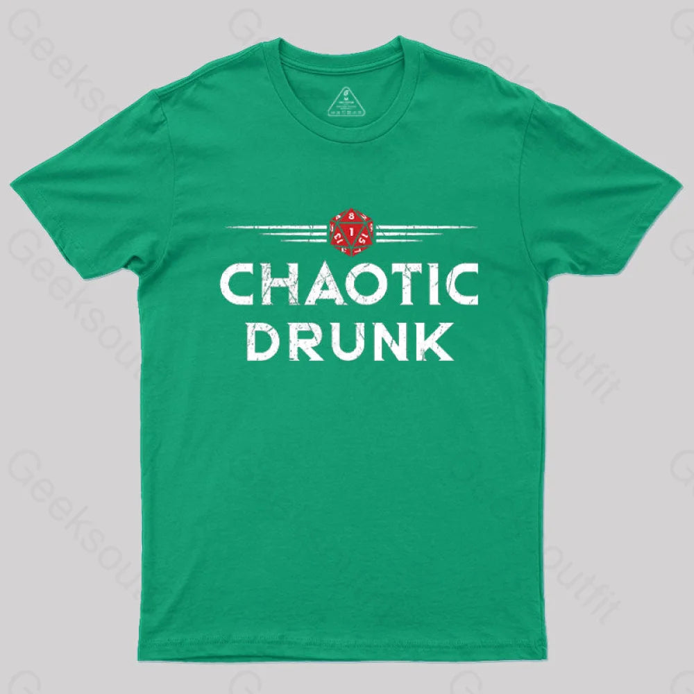 Chaotic Drunk T-Shirt Green / S