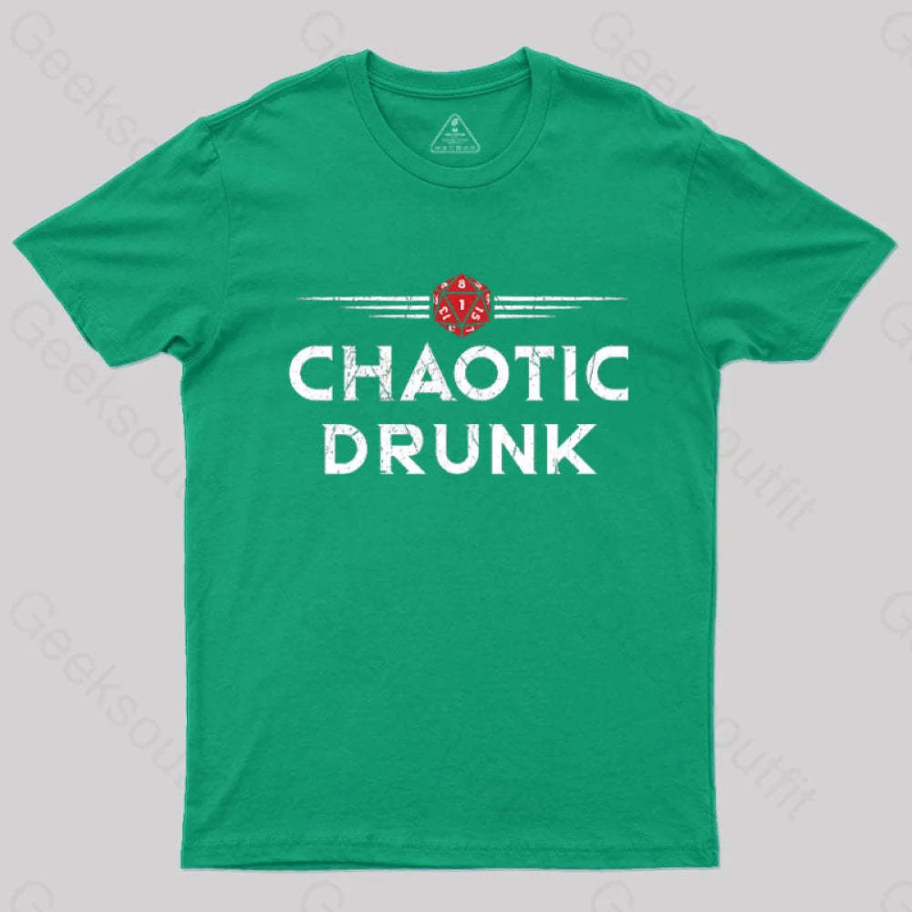 Chaotic Drunk T-Shirt Green / S