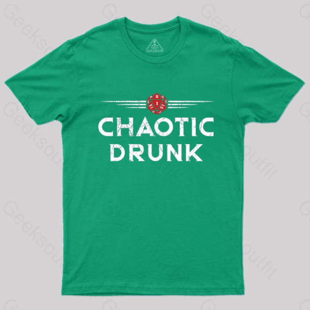 Chaotic Drunk T-Shirt Green / S