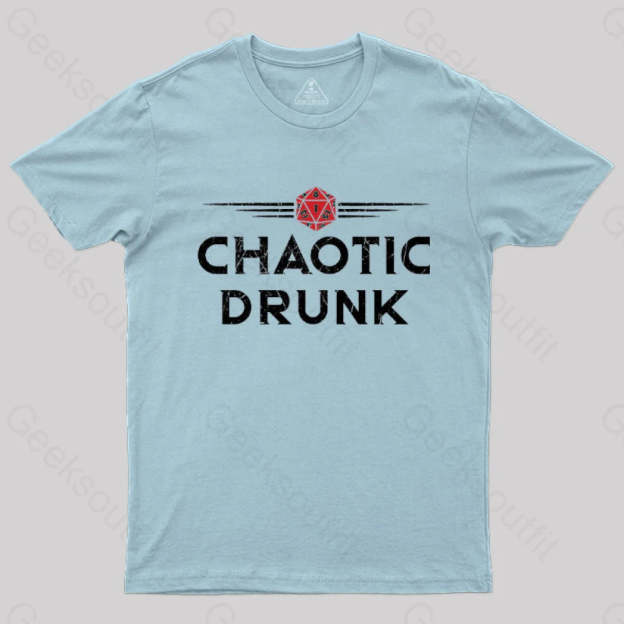 Chaotic Drunk T-Shirt Light Blue / S