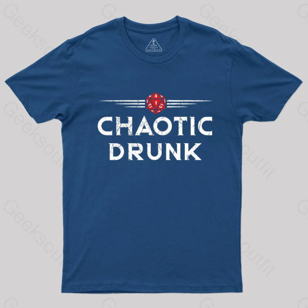 Chaotic Drunk T-Shirt Navy / S