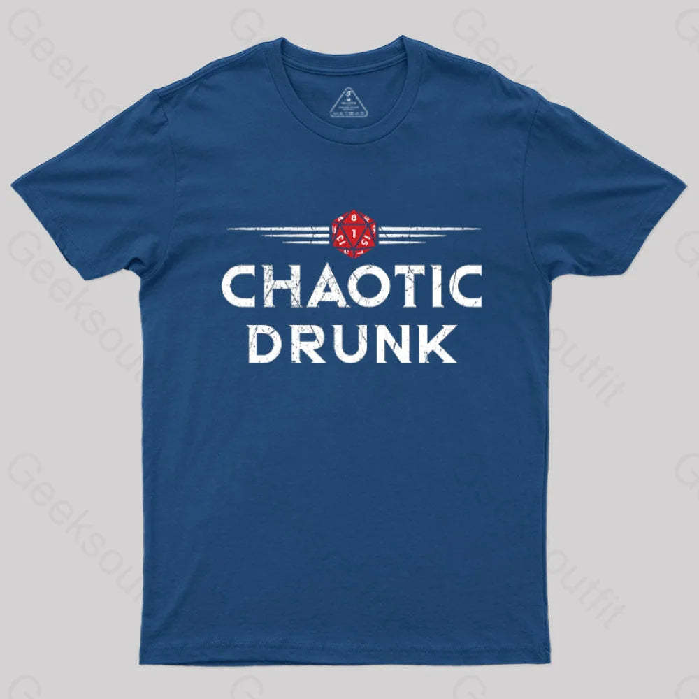 Chaotic Drunk T-Shirt Navy / S