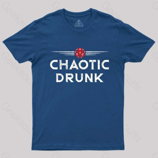Chaotic Drunk T-Shirt Navy / S