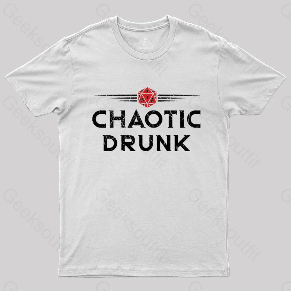 Chaotic Drunk T-Shirt White / S