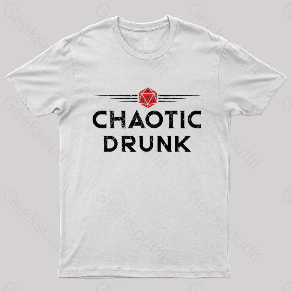 Chaotic Drunk T-Shirt White / S