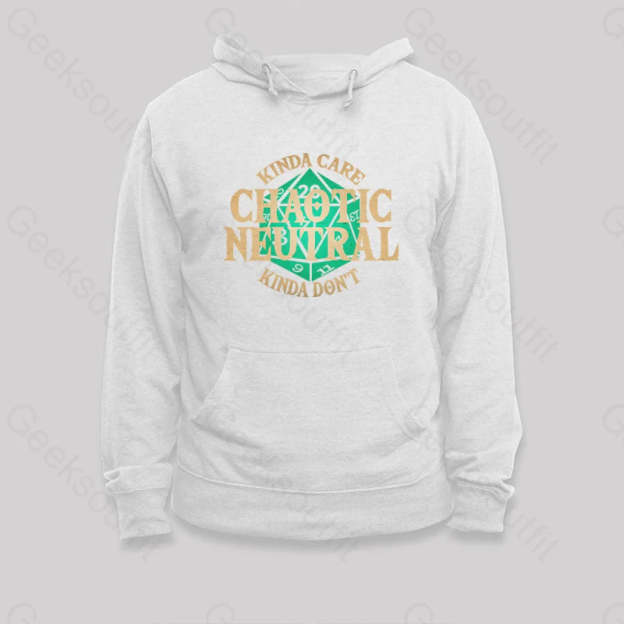 Chaotic Neutral Hoodie White / S