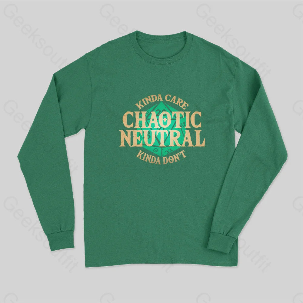 Chaotic Neutral Long Sleeve T-Shirt Green / S