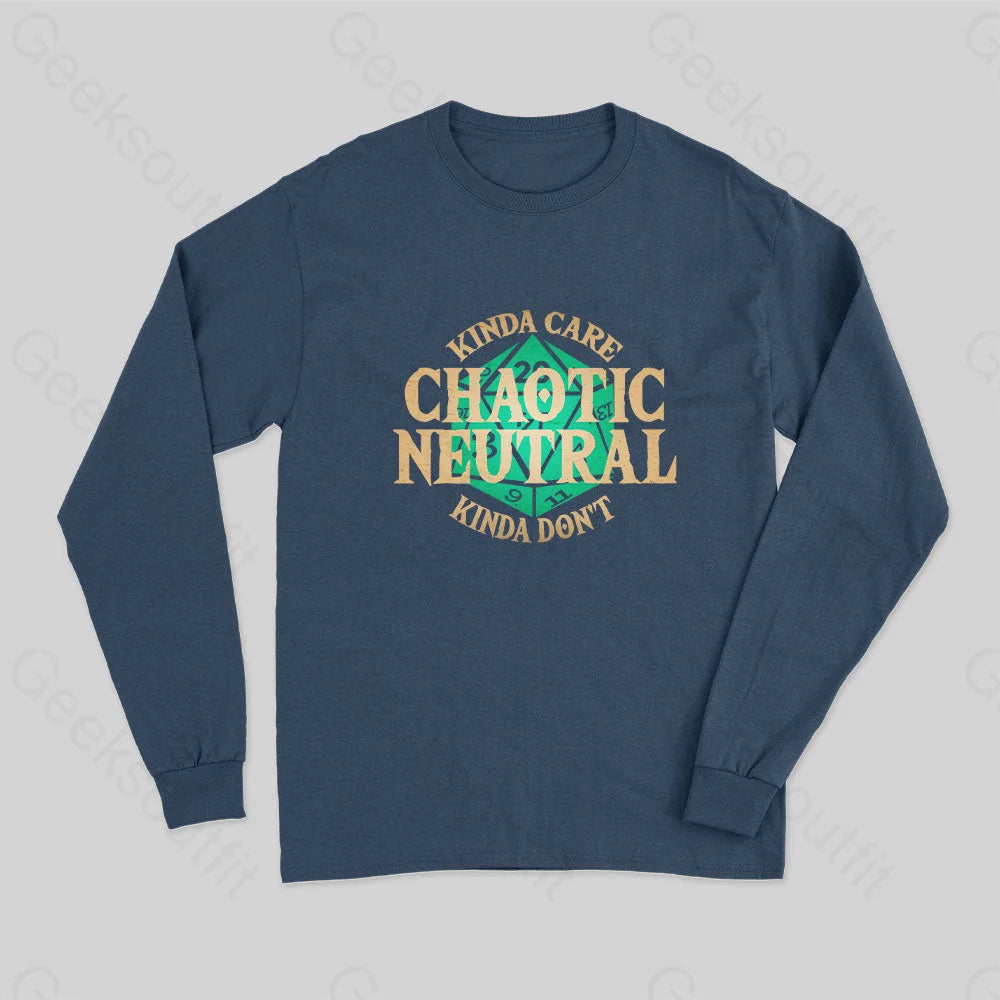 Chaotic Neutral Long Sleeve T-Shirt Navy / S