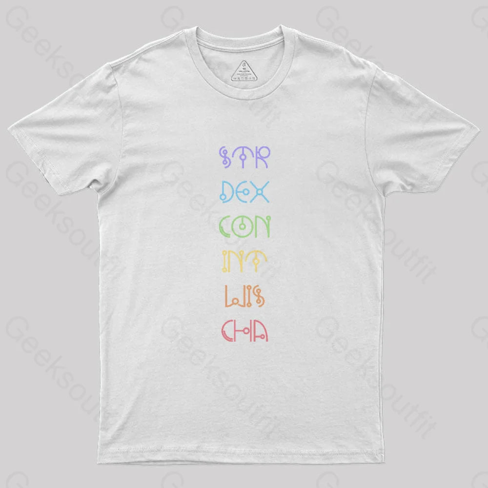 Character Abilities - Dungeons And Dragons Rainbow Geek T-Shirt White / S