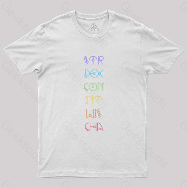 Character Abilities - Dungeons And Dragons Rainbow Geek T-Shirt White / S