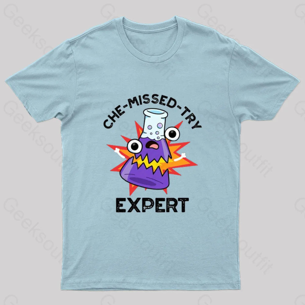 Che-Missed-Try T-Shirt Light Blue / S