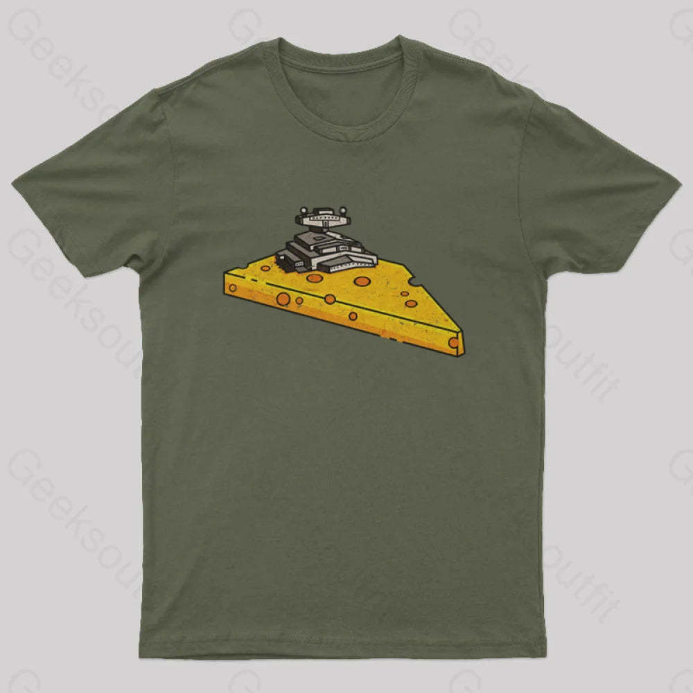 Cheese Symbiote Star Destroyer T-Shirt Army Green / S