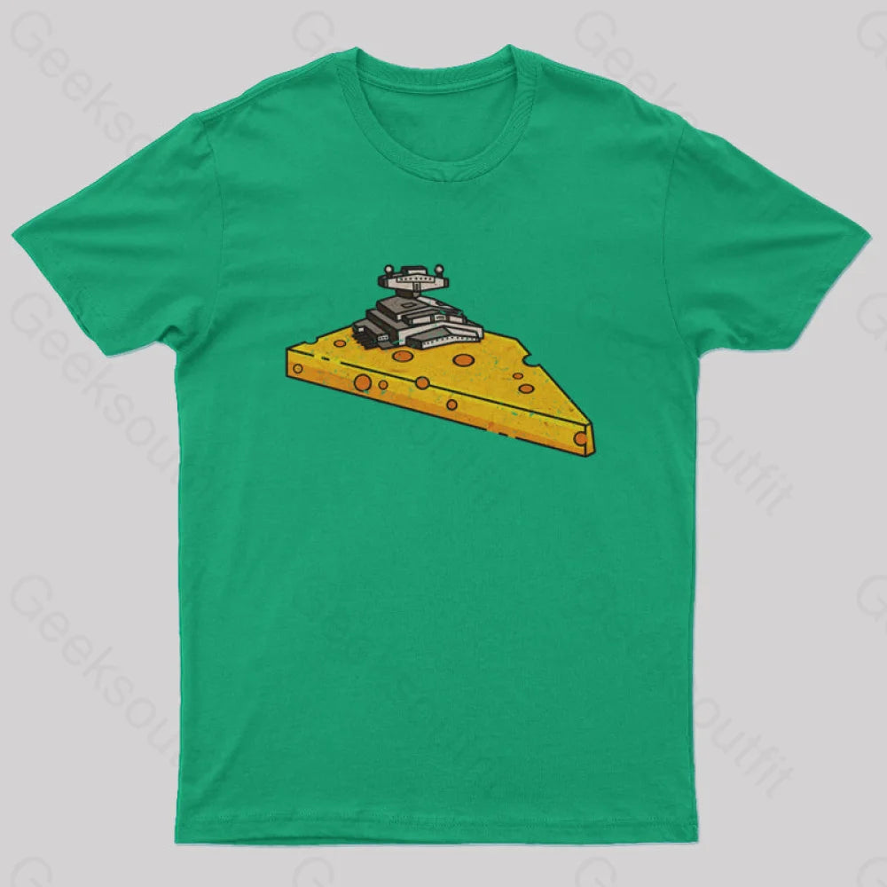 Cheese Symbiote Star Destroyer T-Shirt Green / S