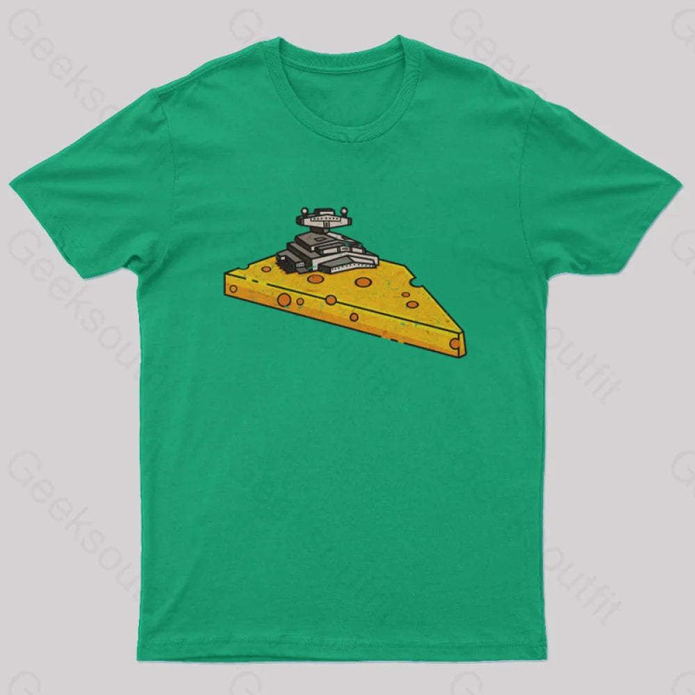 Cheese Symbiote Star Destroyer T-Shirt Green / S