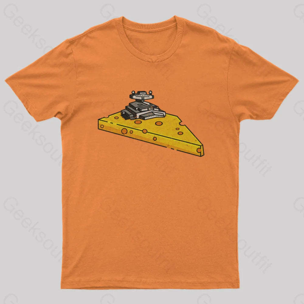 Cheese Symbiote Star Destroyer T-Shirt Orange / S