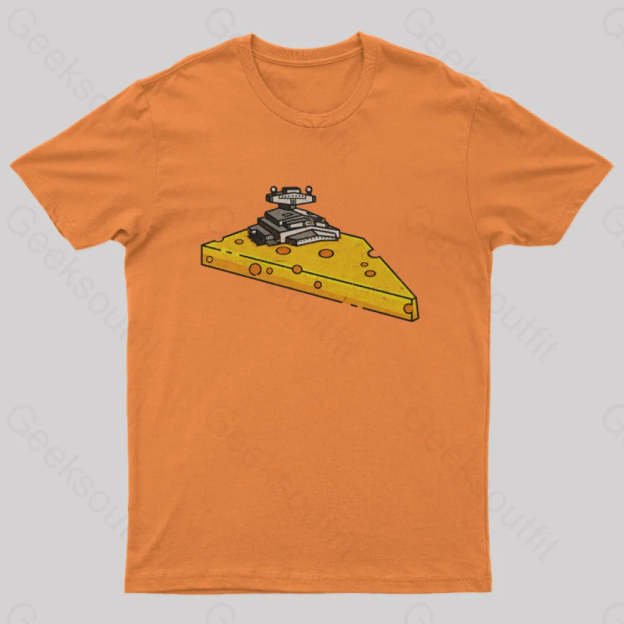 Cheese Symbiote Star Destroyer T-Shirt Orange / S