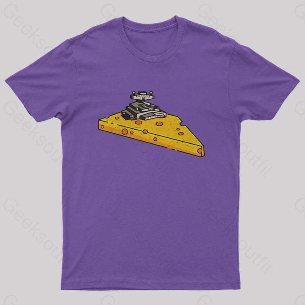 Cheese Symbiote Star Destroyer T-Shirt Purple / S