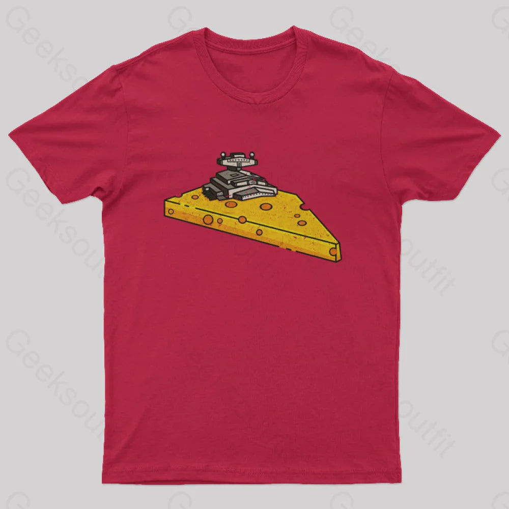Cheese Symbiote Star Destroyer T-Shirt Red / S