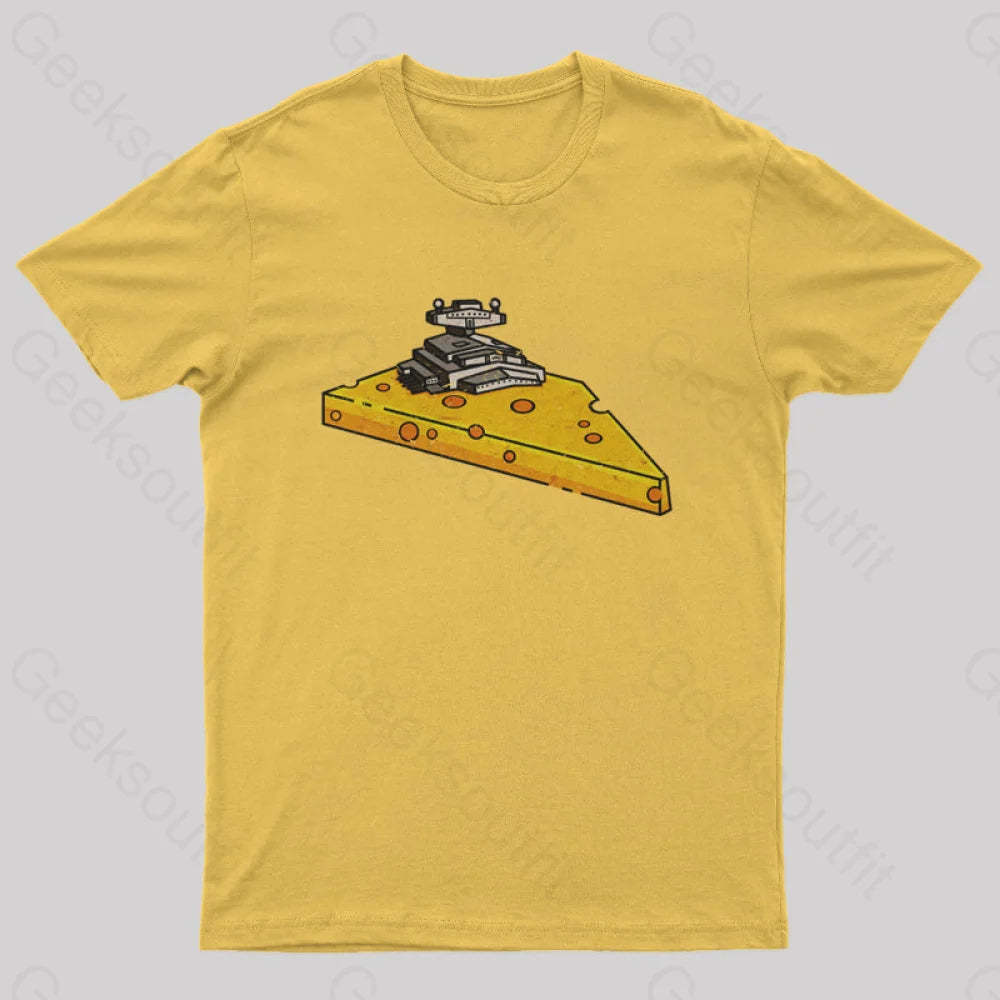 Cheese Symbiote Star Destroyer T-Shirt Yellow / S