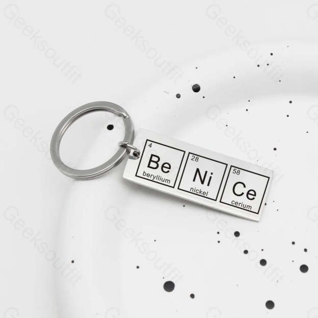 Chemical Element Keychain Be Nice