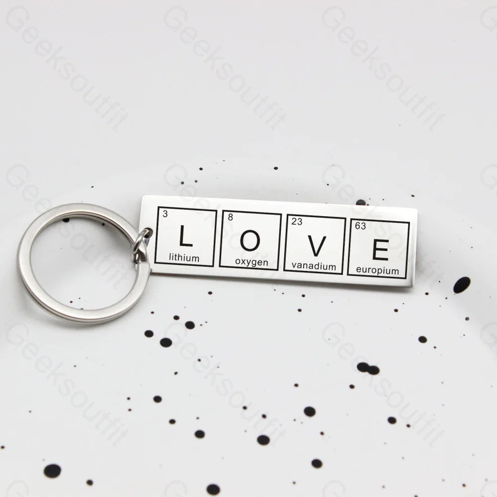 Chemical Element Keychain Love