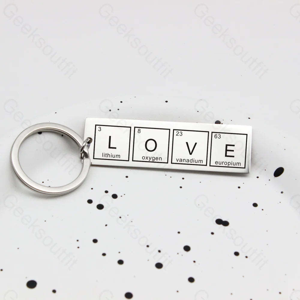 Chemical Element Keychain Love