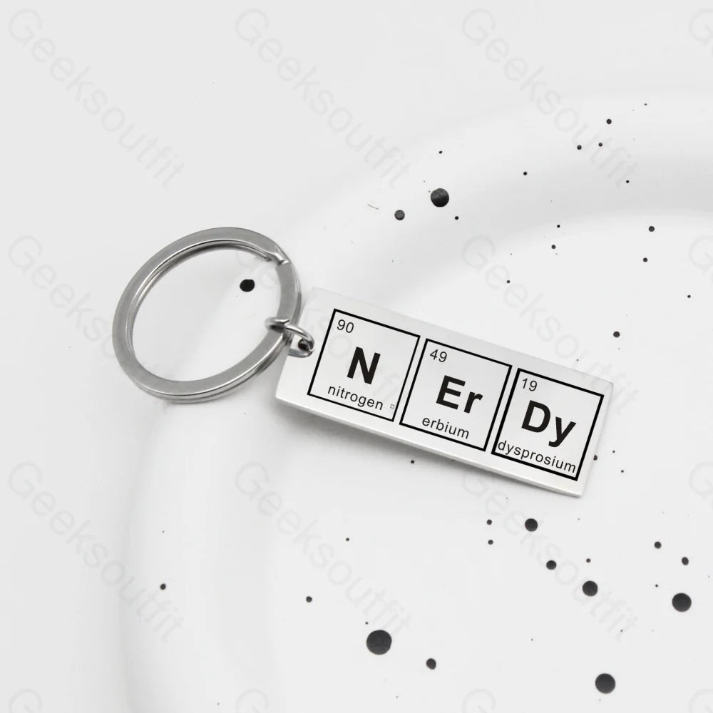 Chemical Element Keychain Nerdy