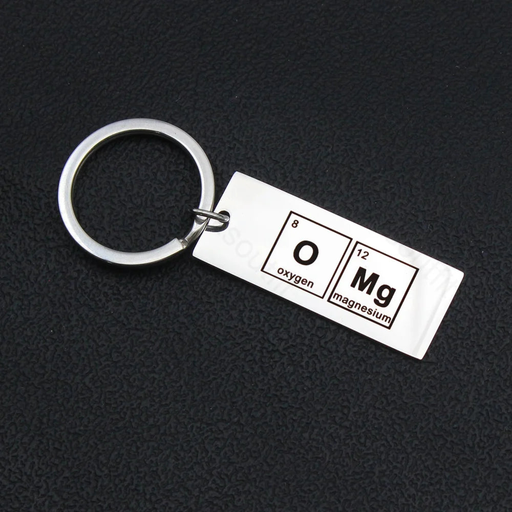 Chemical Element Keychain O Mg