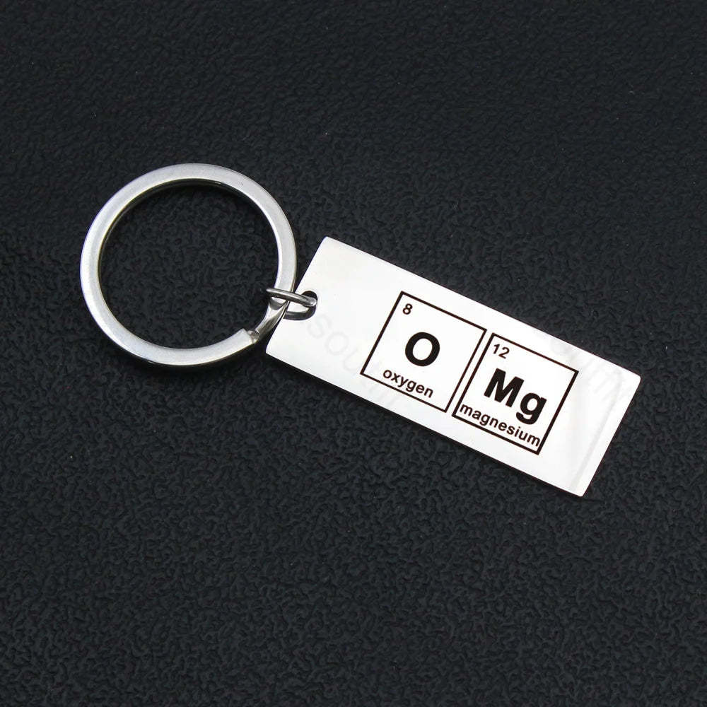 Chemical Element Keychain O Mg