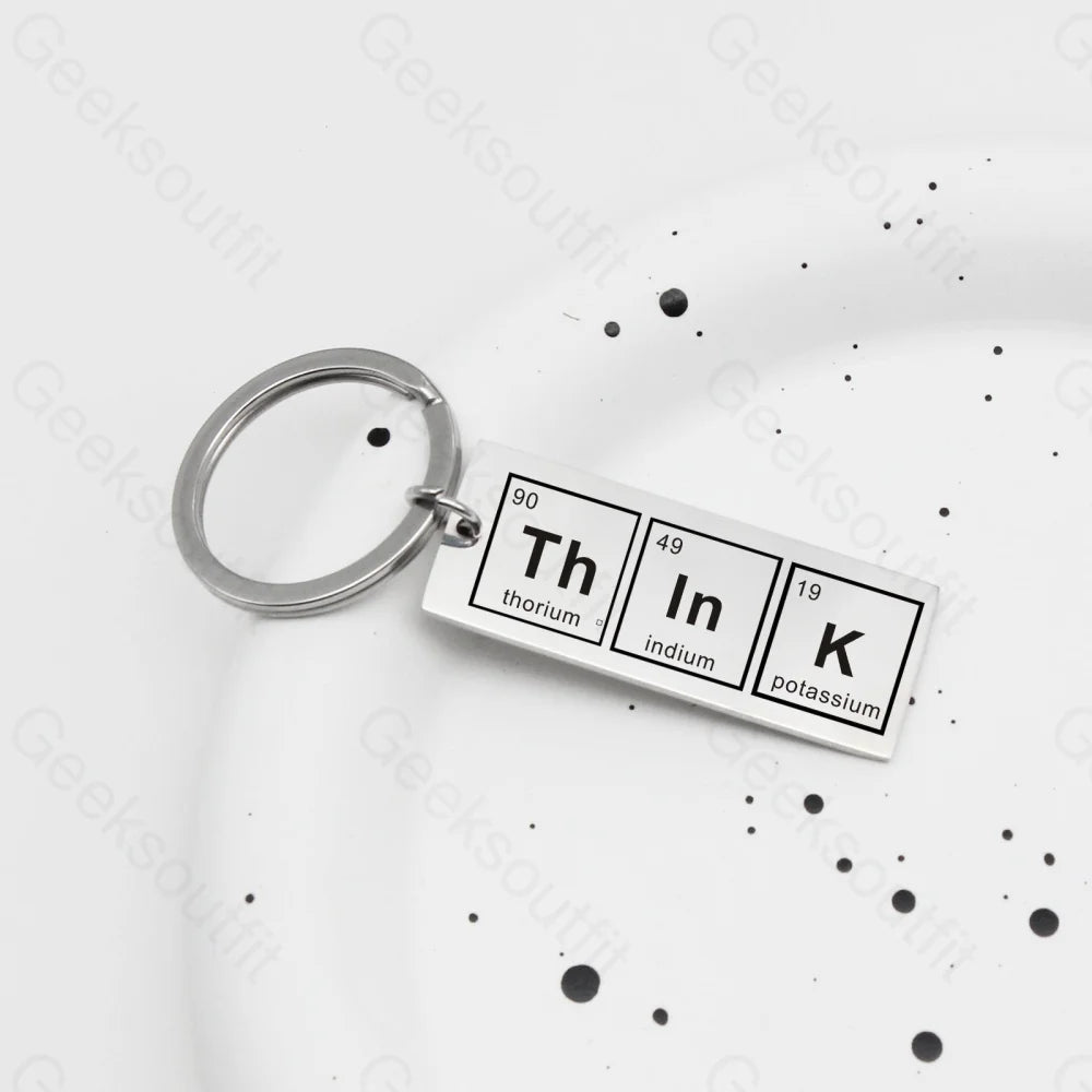 Chemical Element Keychain Think