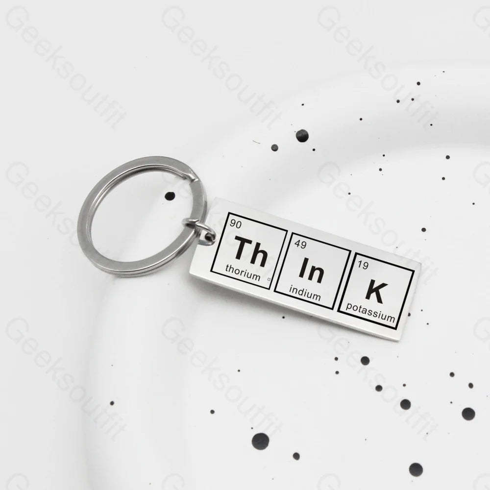 Chemical Element Keychain Think