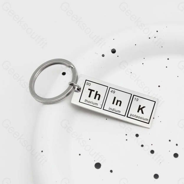 Chemical Element Keychain Think