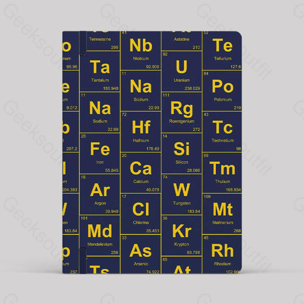 Chemical Elements Navy Notebook