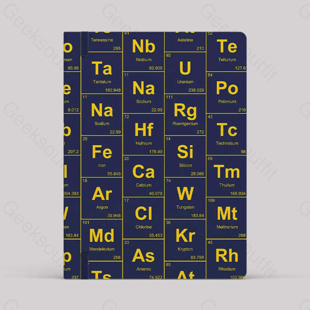 Chemical Elements Navy Notebook