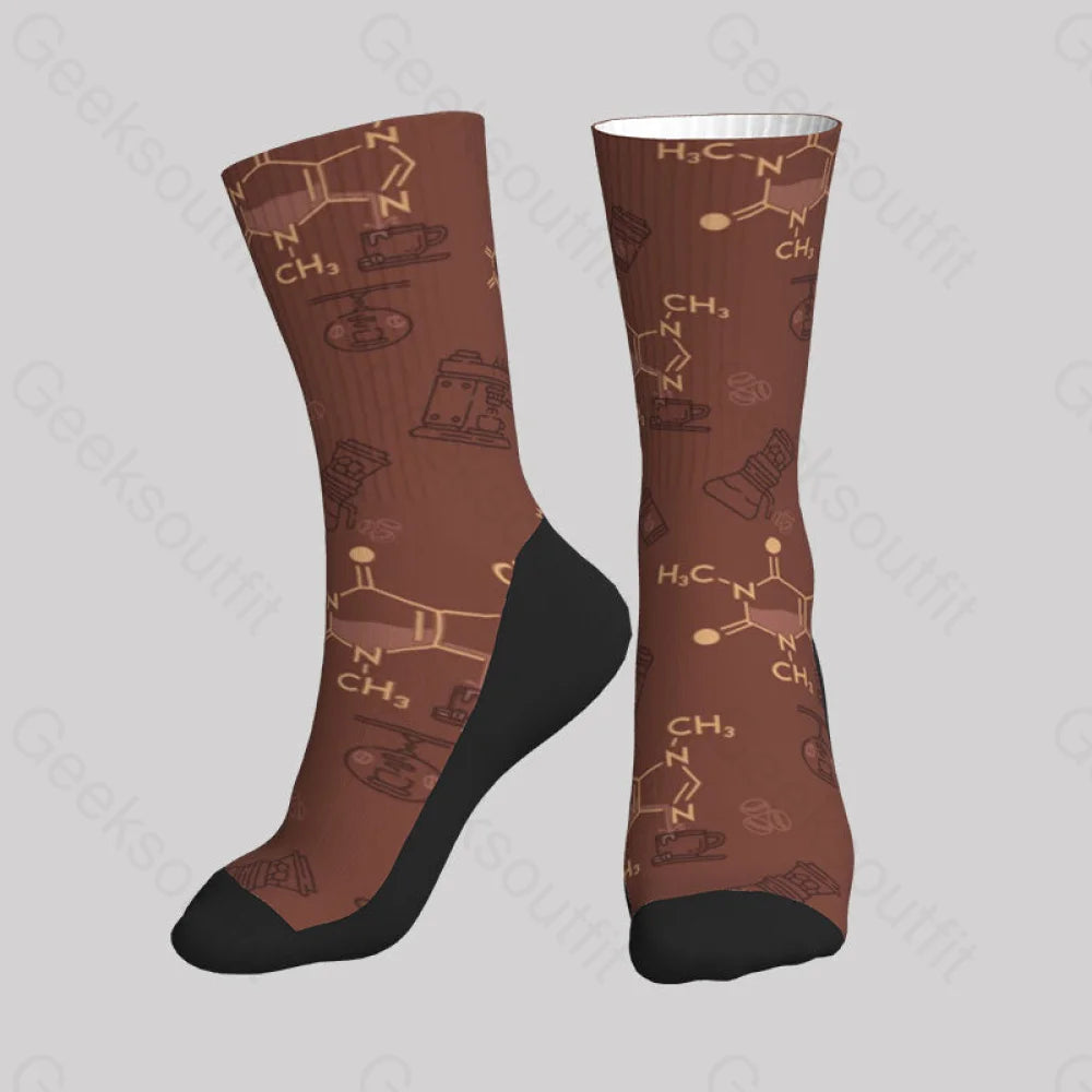 Chemical Formula Of Caffeine Men’s Socks