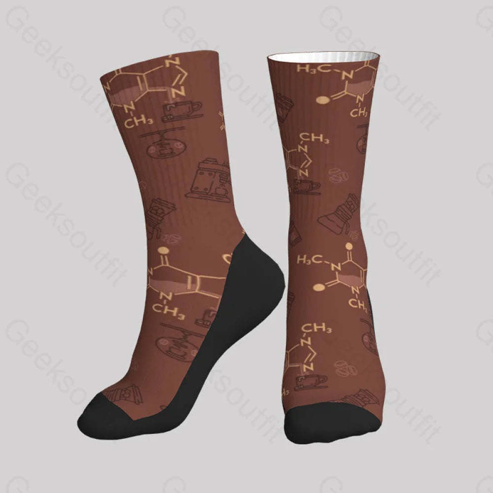 Chemical Formula Of Caffeine Men’s Socks